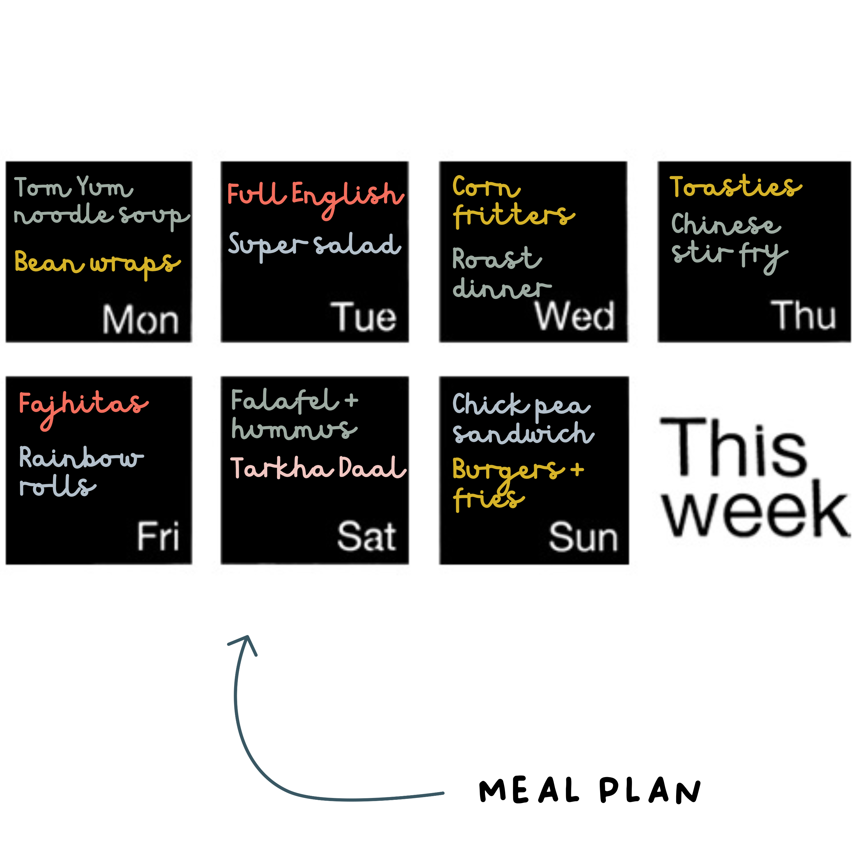 Chalkboard Planner // THIS WEEK