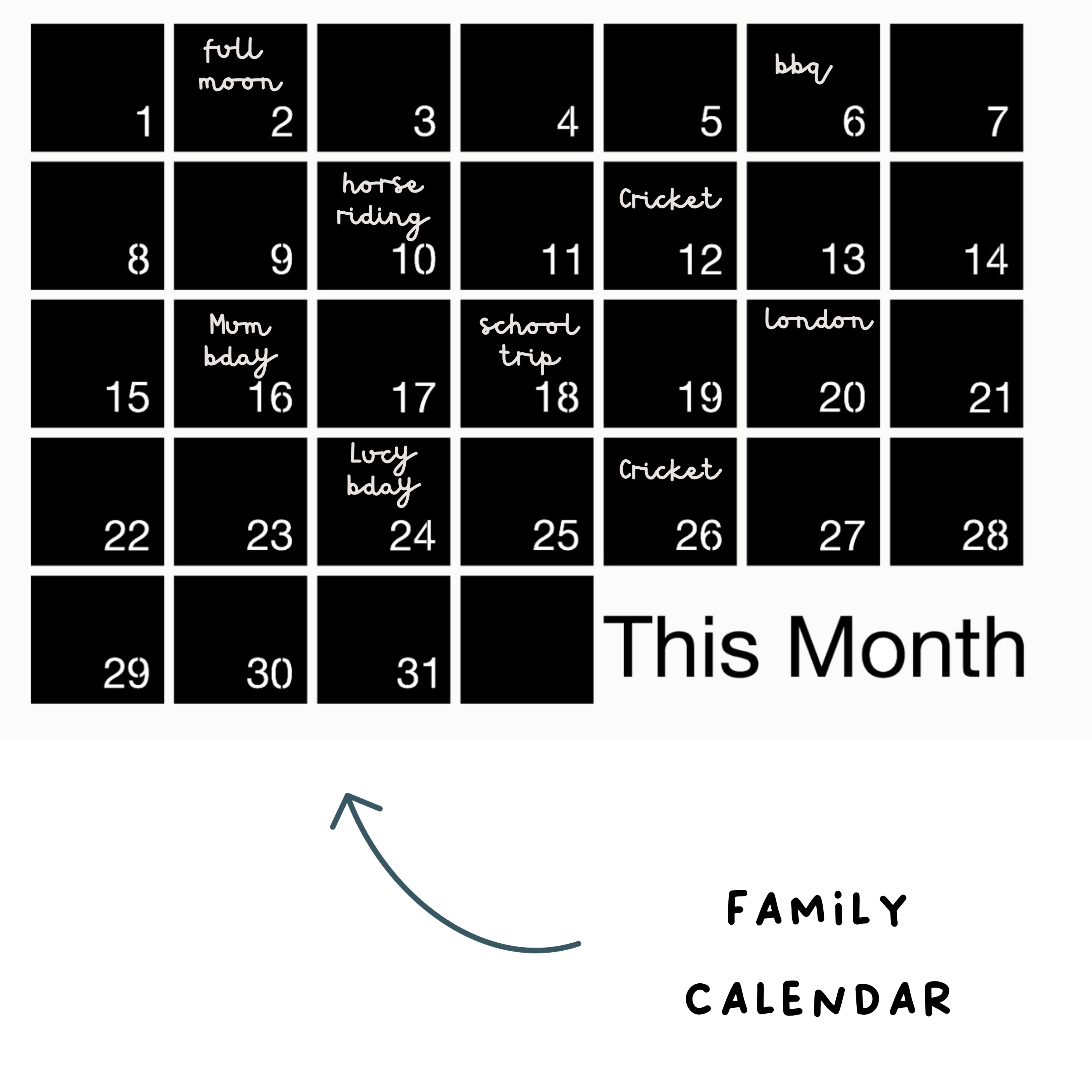 Chalkboard Planner // THIS MONTH
