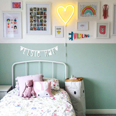 Garland . DIY Letter Banner - Handwriting Style / White