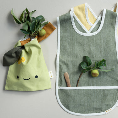 Storage / Sandwich Bag . Organic Cotton - Apple