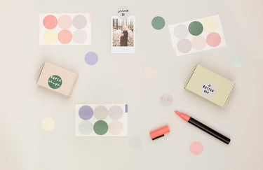 Round Paper Stickers // COLOURS (5 Sheets)