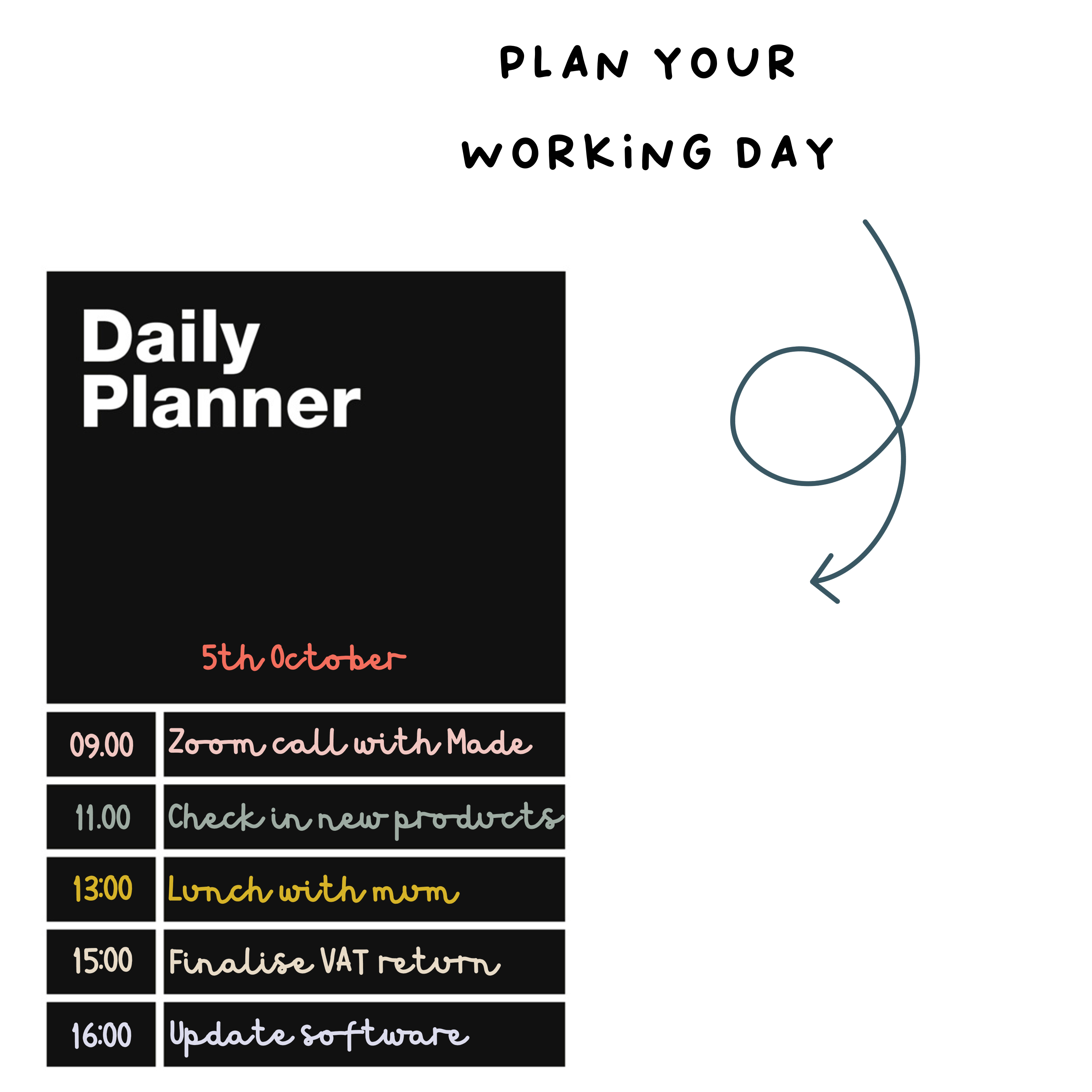 Chalkboard Planner // DAILY PLANNER