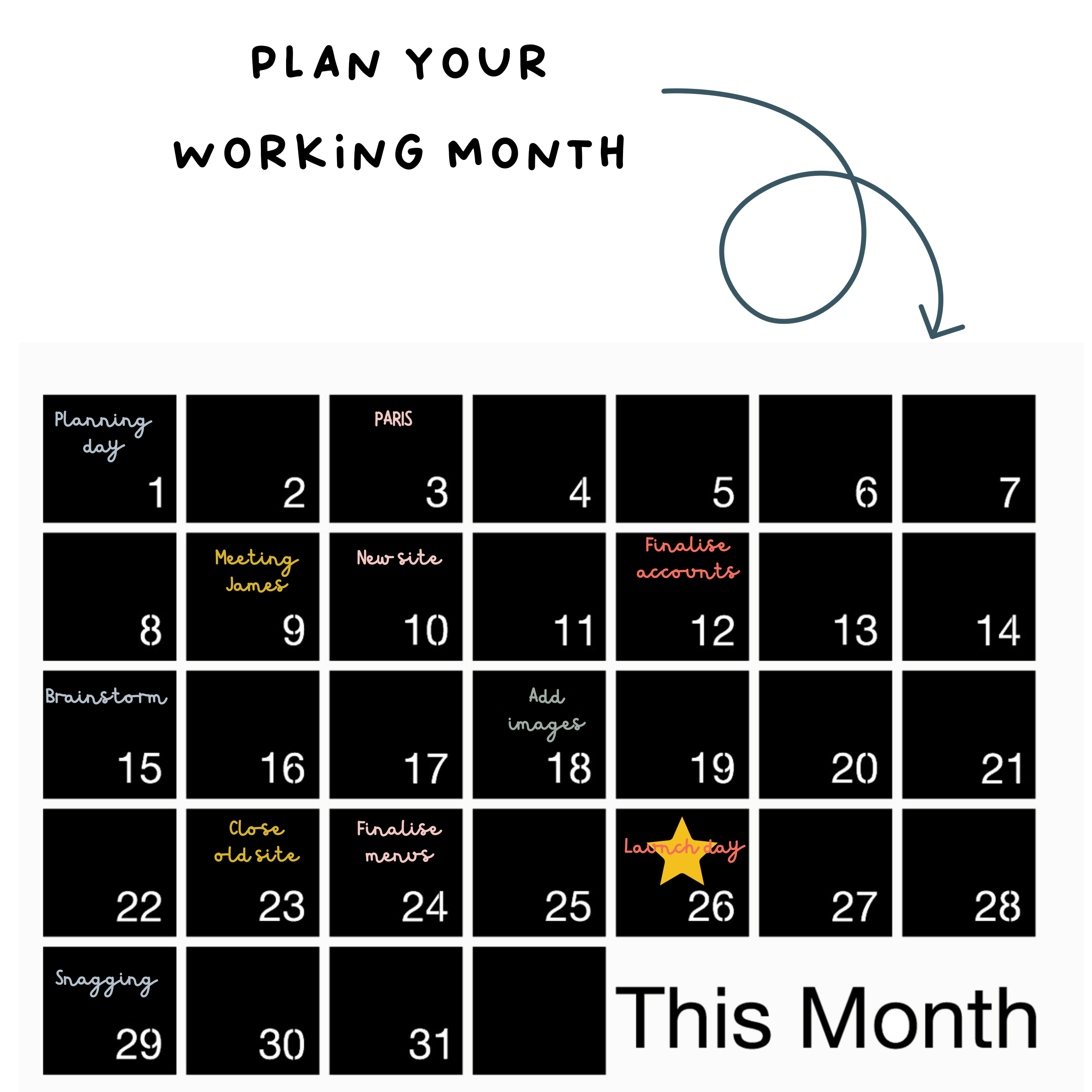 Chalkboard Planner // THIS MONTH