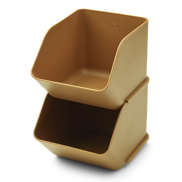 Stacking Storage Pot - Set of 2 - 2 sizes / various colours